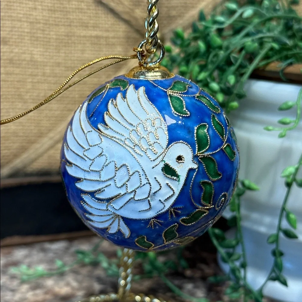 Cloisonné Dove Ornament